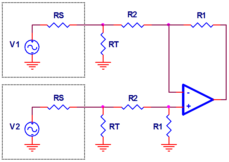 Terminated Differential Amplifier Calculator